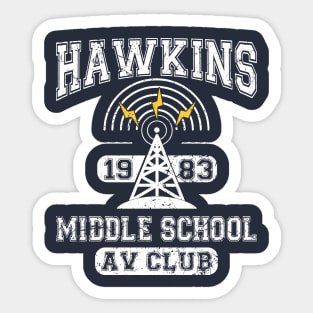 Stranger Things Tee - Hawkins AV Club Sticker